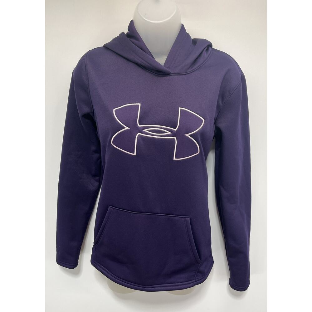 Under Armour Women's Purple Storm Hoodie Pullover Sweatshirt Fleece Lined XS